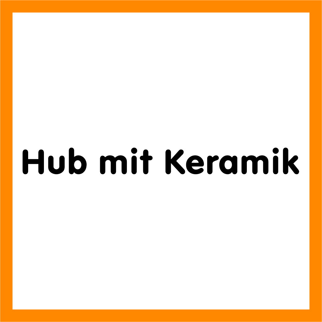 Symbol Hub mit Keramik