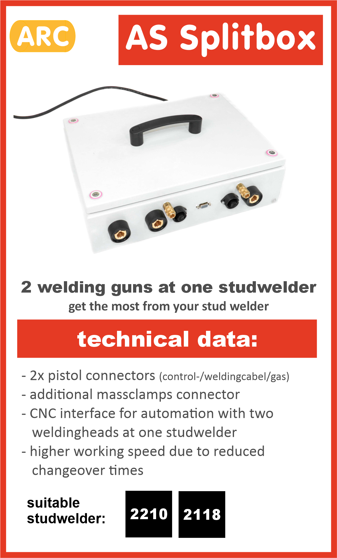 AS Bolzenschweißpistole Splitbox